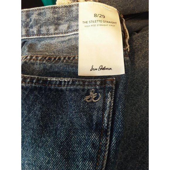 Sam Edelman The Stiletto Straight High Rise Straight Crop Women's 8/29 NWT - Picture 6 of 12